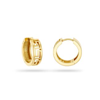 Σκουλαρίκια κρίκοι Aurum από χρυσό 18K