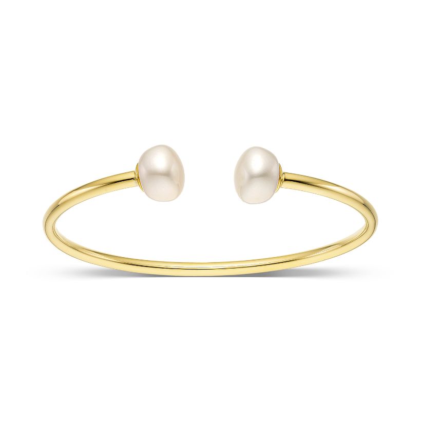 Βραχιόλι σταθερό Pearls από επιχρυσωμένο ασήμι 925° με freshwater pearls