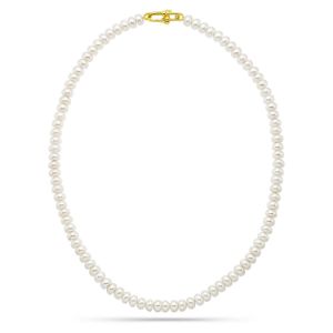 Κολιέ Pearls από επιχρυσωμένο ασήμι 925° με freshwater pearl
