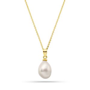 Κολιέ Pearls από επιχρυσωμένο ασήμι 925° με freshwater pearl