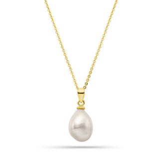 Κολιέ Pearls από επιχρυσωμένο ασήμι 925° με freshwater pearl