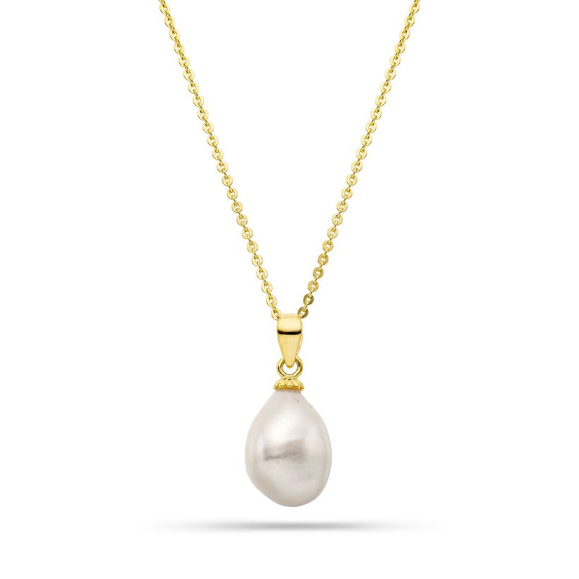 Κολιέ Pearls από επιχρυσωμένο ασήμι 925° με freshwater pearl