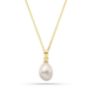 Κολιέ Pearls από επιχρυσωμένο ασήμι 925° με freshwater pearl