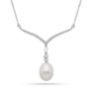 Κολιέ Pearls από επιροδιωμένο ασήμι 925° με freshwater pearl και ζιργκόν