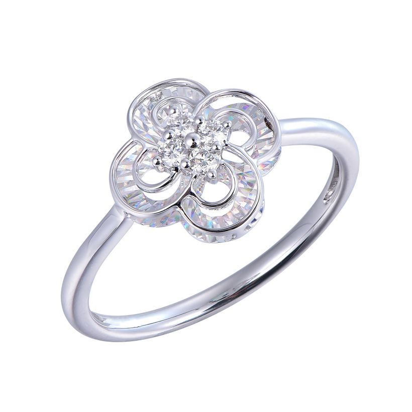 Δαχτυλίδι Diamonds από λευκό χρυσό 18K με διαμάντια μπριγιάν