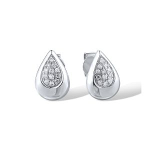 Εικόνα της Σκουλαρίκια Diamonds από λευκό χρυσό 18K