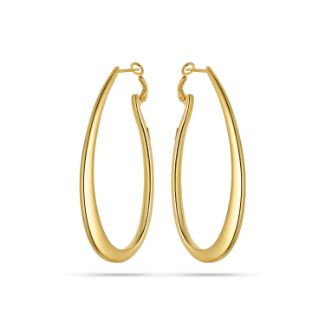 Σκουλαρίκια κρίκοι Aurum από χρυσό 18K