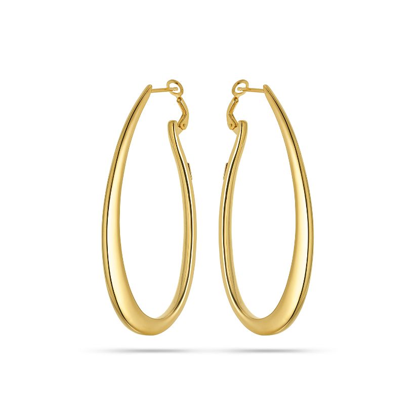 Σκουλαρίκια κρίκοι Aurum από χρυσό 18K