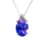 Κολιέ Gems από λευκό χρυσό 18K με τανζανίτη και διαμάντια μπριγιάν