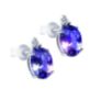 Σκουλαρίκια Gems από λευκό χρυσό 18K με τανζανίτη  και διαμάντια μπριγιάν