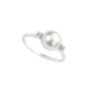 Δαχτυλίδι Pearls από λευκό χρυσό 18K με freshwater Akoya pearl και διαμάντια μπριγιάν