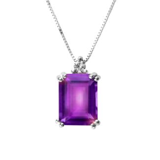 Κολιέ Gems από λευκό χρυσό 18K με αμέθυστο και διαμάντια μπριγιάν