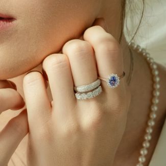 Δαχτυλίδι Diamonds από λευκό χρυσό 18K με διαμάντια μπριγιάν
