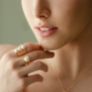 Δαχτυλίδι Pearls από χρυσό 18K με freshwater pearl