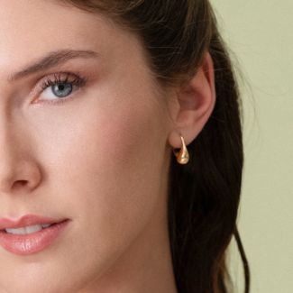 Σκουλαρίκια κρίκοι Aurum από χρυσό 18K
