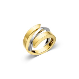 Δαχτυλίδι Aurum από χρυσό και λευκό χρυσό 18K